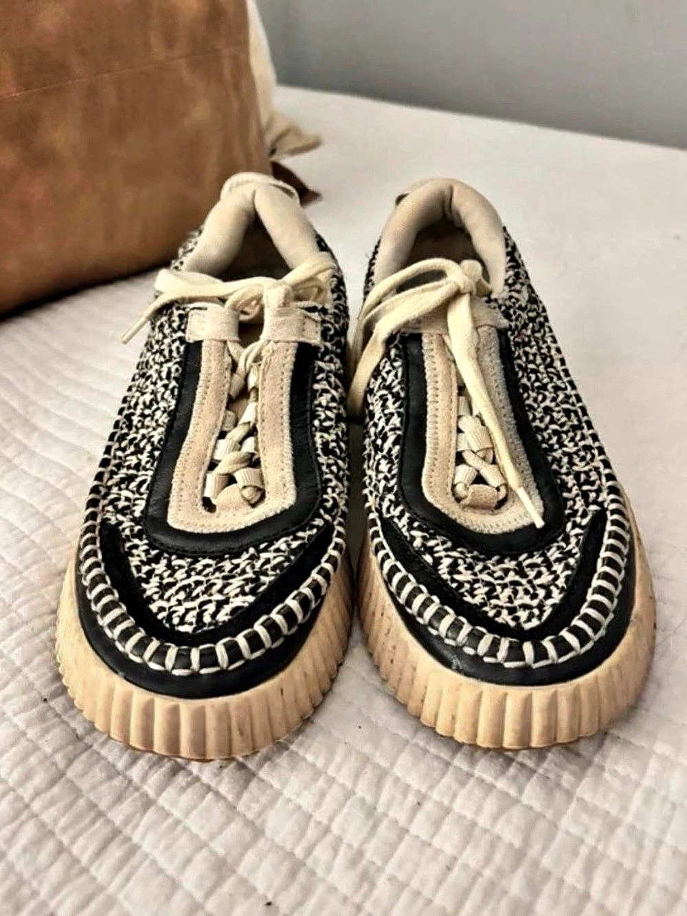 Dolce Vita Women's Black & Cream Sneakers